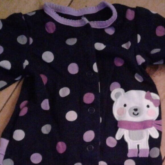 Carter's Baby Girl 3 Month Auntie Adores Me Matching Set Polka Dots & Ruffles - Picture 3 of 8